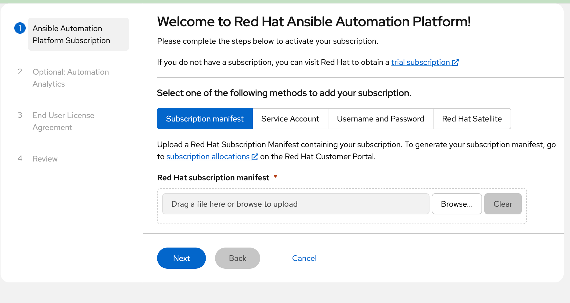 Ansible Subscription